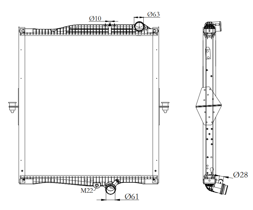 RVI Truck Radiator YF-RVI-009
